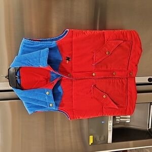💕AVIATOR NATION💕 Reversible Sleeveless Corduroy Vest ~ Red & Blue Small